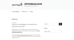 Desktop Screenshot of openmagazin.cz